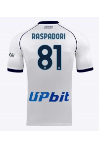 SSC Napoli Giacomo Raspadori #81 Jalkapallovaatteet Vieraspaita 2023-24 Lyhythihainen